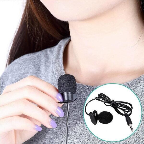 3.5mm Hands Free Computer Clip on Mini Lapel Microphone Mini Mike