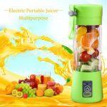 380ml Mini Portable 4 Blades Electric Fruit Juicer USB Rechargeable Smoothie Maker Blender Machine Sports Bottle Juicing Cup