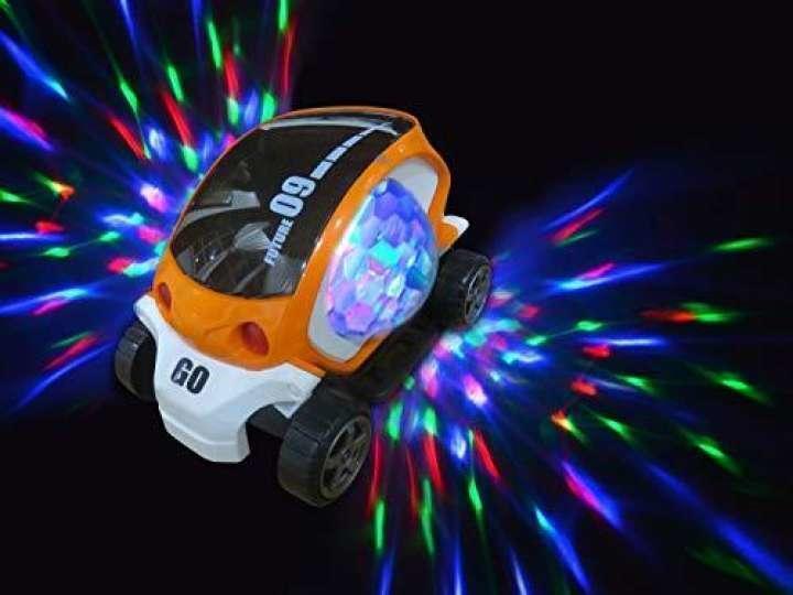 3D Light Toy Car Colorful Music Cartoon Electric Rotating Simulation Car