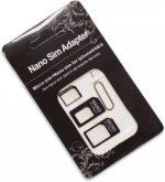 4 in 1 Sim Card Converter Adapter Kit Nano to Micro/Standard For iPhone 5 4S 4G with Sim Tray Opener