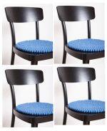 4 X Piece LIGHT BLUE Color Chair mats Size 36 cm Mat, Handmade Luxury Chair mat for home.Woolen Mat, Felt ball Carpet