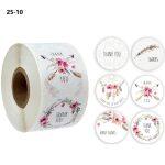 1 Inch Thank You Sticker Foil Thank You Labels for Sealing, Decoration (4 Designs, 1 roll)