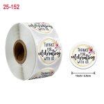 500 PCS 1 Inch Thanks For Celebrating With Us Sticker Foil Thank You Labels for Sealing