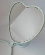 6 Inch Width and 9 Inch Length Heart Shaped Cosmetic Mirrors