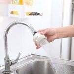 ABS Silicone and Stainless Steel 360 Degree Rotating Sprinkler Faucet Pressurizing Kitchen Accessory (White
