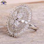 American Diamond / Cubic Zirconia Cocktail Finger Ring For Women- Jewels of Nepal