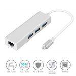 Amusend Usb-C Hub With Type-C Ethernet Adapter
