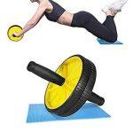 Anti Skid Double Wheel Total Body AB Roller Exerciser for Abdominal Stomach Exercise Training with Knee Mat Steel Handle, Excersice Roller, Fitness Roller For Exercise, Ab Roller For Men,Women