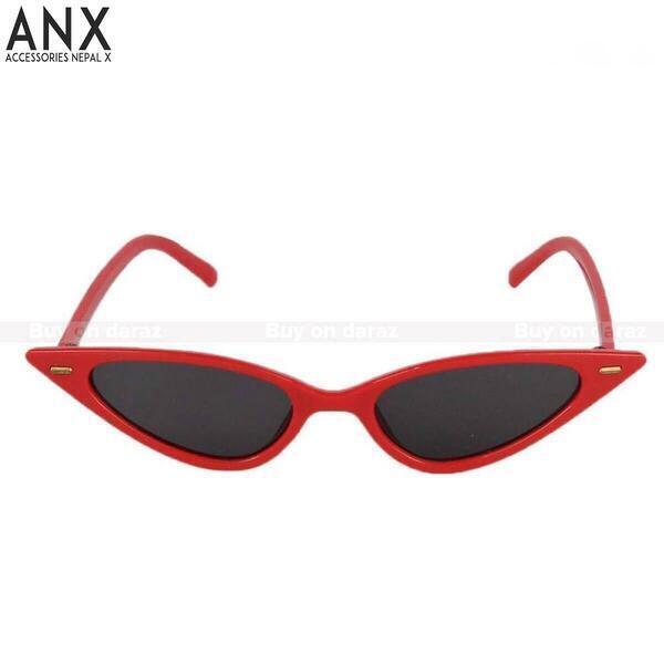 ANX Red Cat Eye Full Rim Sunglasses For Women