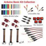 Arduino Basic Kit Set With Shrink Tubes Jumper wire Connectors Switches