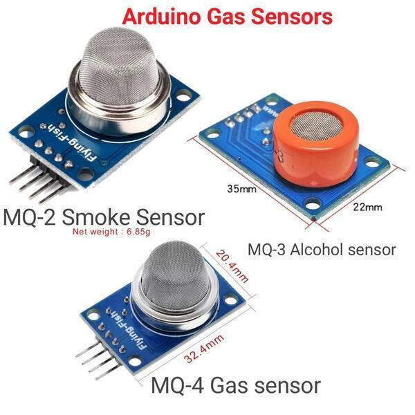 Arduino Gas Sensors Collection MQ2 MQ3 MQ4 Models | Compare and buy in ...