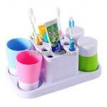 Automatic Toothpaste Dispenser Holder Gargle Suit With 4 Cups