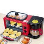 Avinas 3 in 1 Home Breakfast Machine Coffee Maker Electric Oven Toaster Grill Pan Bread Toaster