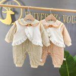 Baby Girl Winter Soft & Warm Cute Jumpsuit Romper With Coat
