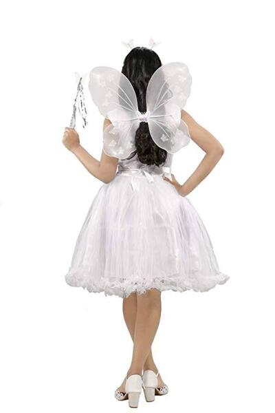 Baby Girls Angel Pari Wings Butterfly Hairband Magic Stick Kids Halloween Fancy Dress Costume
