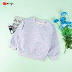 Baby/Toddler Girl All-Over Strawberry Print Warm Pullover Sweatshirt - Grey