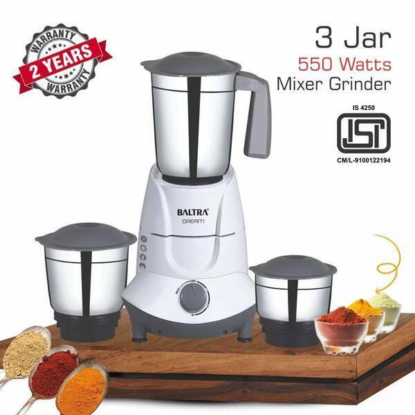 Baltra Mixer Grinder Dream 3 Jar 550watt