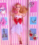 Barbie Doll-White-With Accessories Toy-Play Set-With Dresses Gift For Kids