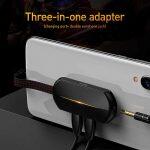 Baseus GAMO L49 3 In 1 Type-C / USB-C Male to Dual Type-C / USB-C & 3.5mm Female Adapter