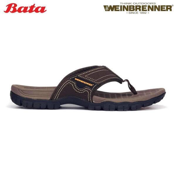 Bata Weinbrenner Men's Brown Flip-Flops 8744223
