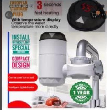 Bathroom Kitchen Water Heater Tap with Digital Display IPX4 Water Resistance