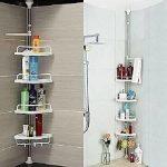 Bathroom/Toilet Adjustable Corner Rack Multi Corner Adjustable Corner Shelf (White)