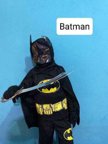 Batman costume with cloth mask