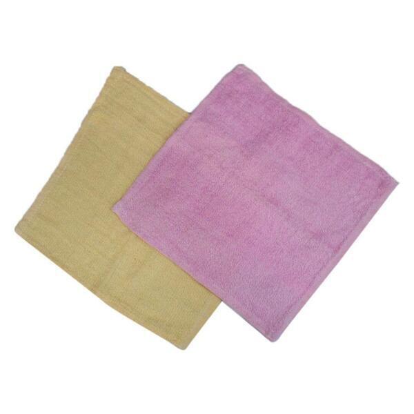 Beige/Voilet Solid Handkerchief - Set Of 2
