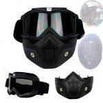 Beon Modular Goggles With Mask /Shield Visor Lens Glasses For Open Face Helmet Motorcycle Helmet /Motocross Googles