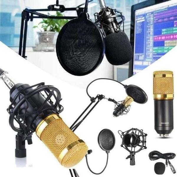 Best Bm-800 Condenser Microphone With Shock Mount For Studio Recording