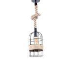 Bhanda Kunda Metal Cage Pendant Metal Rope Barn Light Design Modern Decorative Hanging Lights Pendant Lamps For Home Hotel Restaurant Decor