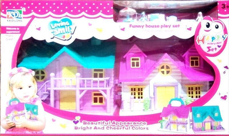 Big Size Funny Double Doll House Playset- Doll House Playset For Girls