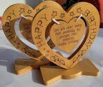 Birthday Wooden Heart Birthday Gift