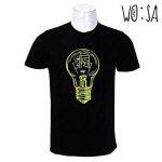 Black 100% Cotton Batti Aayo Printed T-Shirt For Men