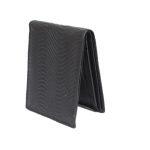 Black Bi-Fold Carved Wallet For Men