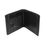 Black Bi-Fold Solid Wallet For Men
