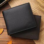 Black/Bill Book Leather Purse For Men