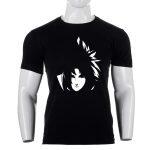 Black Carton Face  Printed T-Shirt For Men