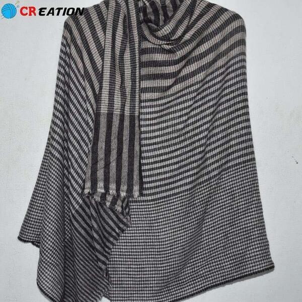 Check Design Pashmina Shawl