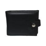 Black Color Buckle Leather Wallet For Men