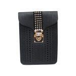 Black Color Buckle Shoulder Purse For Women