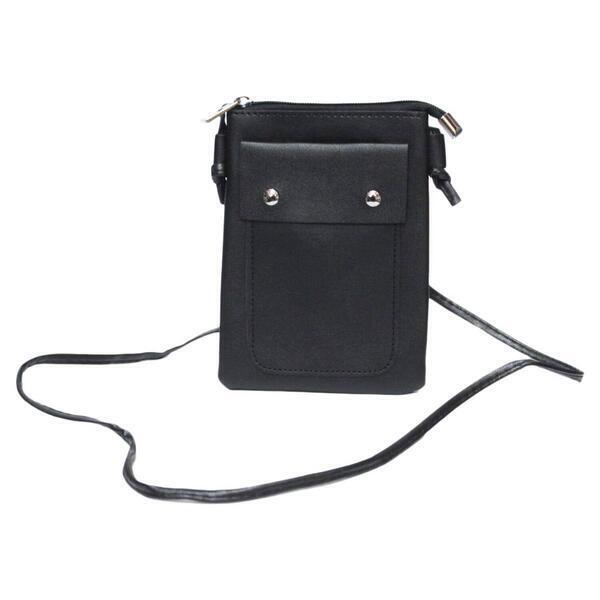 Black Color Plain Ladies Shoulder Purse