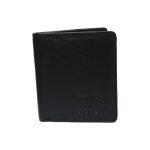 Black Color Woods Leather Wallet For Men