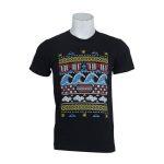 Black Cotton Abstract Printed T-Shirt For Men