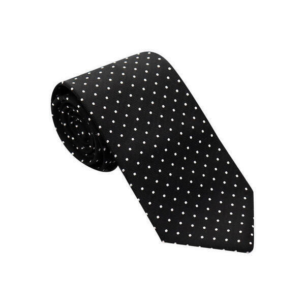 Black Dotted Designed Tie For Men
