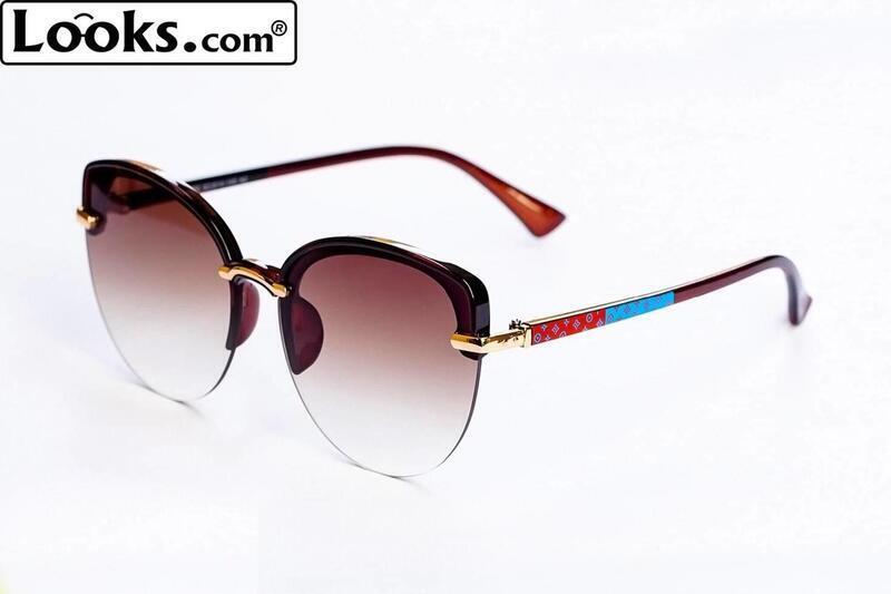 Frame Brown Shaded Most Trendy Uv Protection Rimless Fashionable Sunglasses For Women