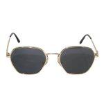 Frame Golden Lens Round Trendy Sunglasses For Women