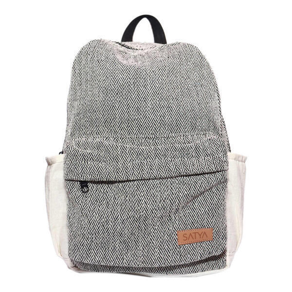 Black Hemp Backpack For Women