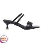 Black Pencil Heel Party Shoes For Women