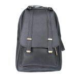 Black Plain Backpack For Women
